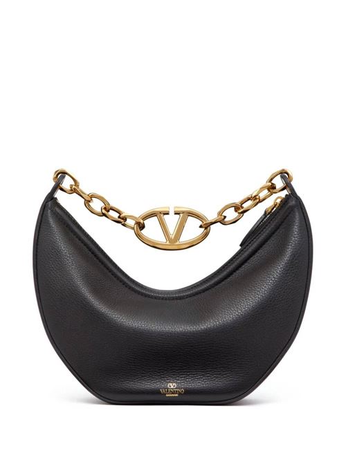 black calf leather grained texture gold-tone hardware VLogo Signature Valentino Garavani | 4W2B0N08JDK0NO